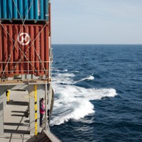 Manchmal "landen" fliegende Fische auf Deck die von der Crew gerne roh gegessen werden,