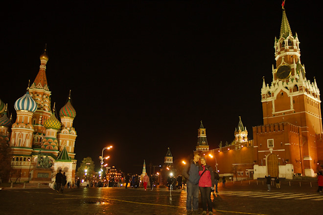 Wir sind beeindruckt von der Schönheit des Roten Platzes